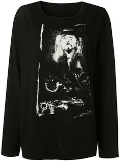 Yohji Yamamoto футболка с принтом