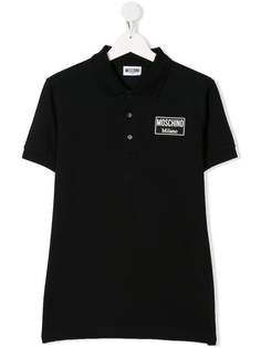 Moschino Kids рубашка-поло с короткими рукавами и логотипом