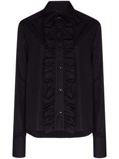 Saint Laurent рубашка с оборками