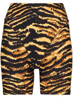 Adam Selman Sport облегающие шорты с тигровым принтом