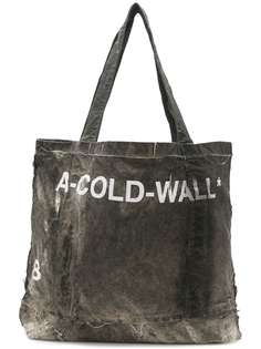 A-COLD-WALL* сумка-шоппер с логотипом и эффектом потертости