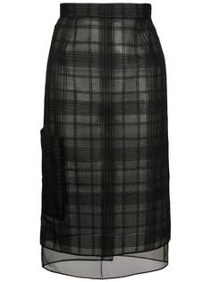 Marco De Vincenzo прозрачная рубашка в клетку