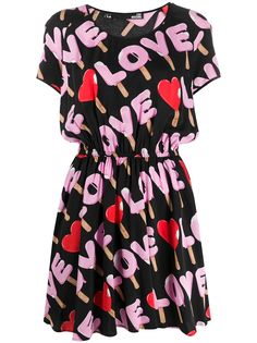Love Moschino расклешенное платье-футболка Love