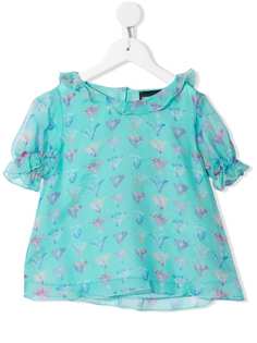 Emporio Armani Kids блузка свободного кроя с цветочным принтом