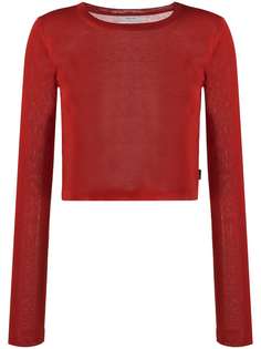 Woolrich укороченный джемпер с круглым вырезом