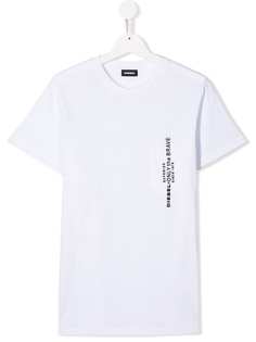 Diesel Kids футболка с вышитым логотипом