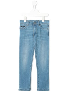 Dolce & Gabbana Kids джинсы прямого кроя с карманами