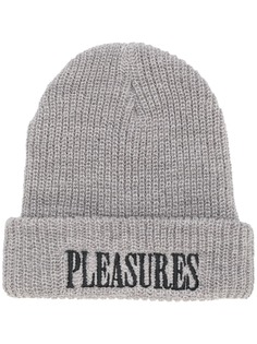 Pleasures logo beanie