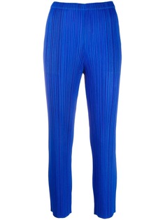 Pleats Please Issey Miyake брюки кроя слим с микроплиссировкой