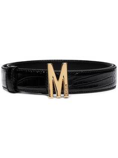 Moschino ремень с тиснением под кожу крокодила и пряжкой M