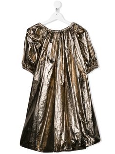 Andorine расклешенное платье с эффектом металлик