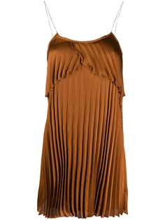 LIU JO плиссированное платье на цепочных бретелях