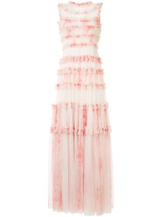 Needle & Thread платье Memory Rose из тюля
