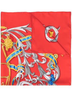 Hermès платок с цветочным принтом 1970-х годов Hermes