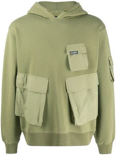 Stussy флисовое худи с карманами карго