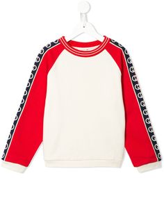 Gucci Kids толстовка с контрастными полосками и логотипом