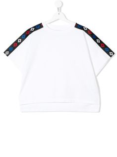 Marcelo Burlon County Of Milan Kids футболка с полосками и логотипом