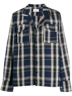 Rhude клетчатая рубашка с нагрудными карманами