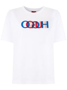 HUGO футболка с логотипом и короткими рукавами