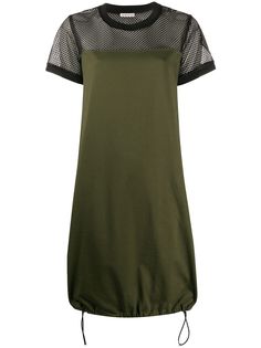Moncler платье-футболка с сетчатой вставкой