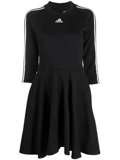 adidas расклешенное трикотажное платье