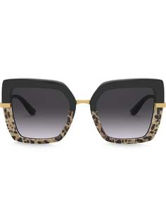 Dolce & Gabbana Eyewear солнцезащитные очки в массивной квадратной оправе с принтом
