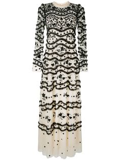 Needle & Thread вечернее платье из тюля с цветочной вышивкой