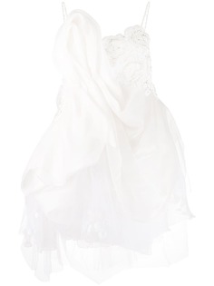 Loulou свадебное платье асимметричного кроя со вставками