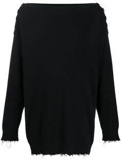 Ann Demeulemeester джемпер оверсайз с вырезом-лодочкой