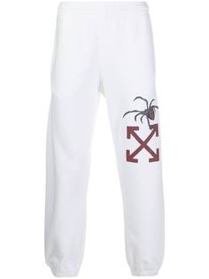Off-White спортивные брюки Spider с логотипом