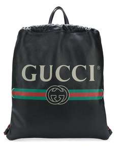 Gucci рюкзак с застежкой на шнурке и принтом Gucci