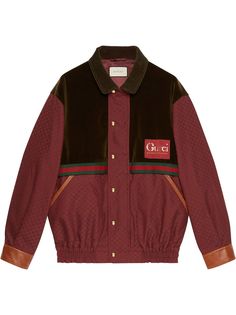 Gucci куртка со вставками и отделкой Web