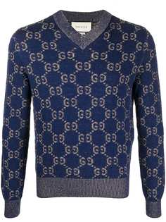 Gucci джемпер с узором GG Supreme