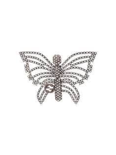 Gucci декорированная брошь в виде бабочки