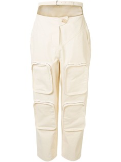 pushBUTTON брюки с карманами карго и многослойным поясом