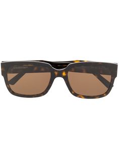 Balenciaga Eyewear солнцезащитные очки в прямоугольной оправе черепаховой расцветки