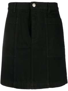 A.P.C. джинсовая юбка мини с накладными карманами