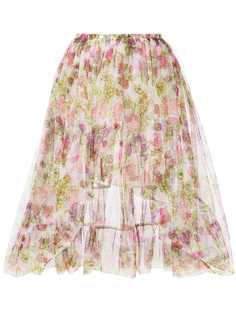 Molly Goddard расклешенная юбка с цветочным принтом