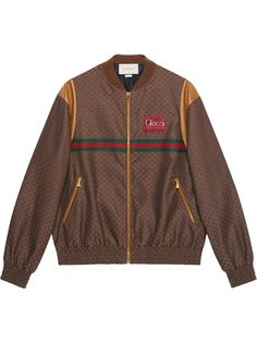 Gucci куртка на молнии с узором GG Supreme