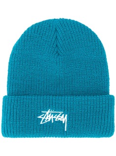 Stussy шапка бини с вышитым логотипом