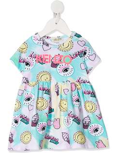 Kenzo Kids платье с принтом