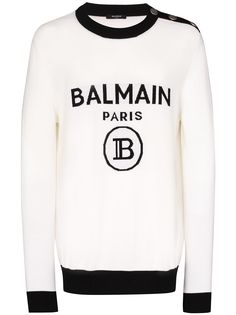 Balmain джемпер с пуговицами и логотипом