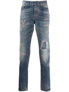 B-Used джинсы с эффектом потертости