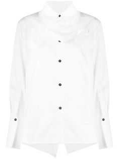 Eudon Choi рубашка с длинными рукавами и драпировкой