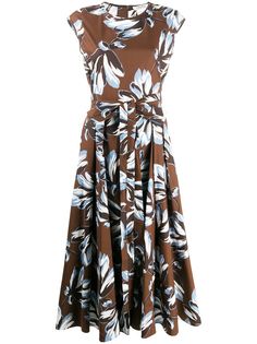 S Max Mara платье с цветочным принтом
