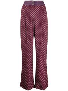 Temperley London брюки широкого кроя с геометричным принтом
