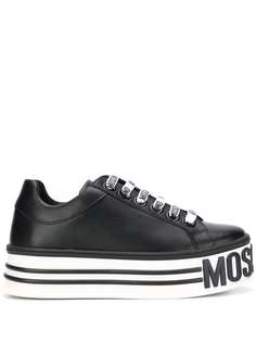 Moschino кеды на шнуровке и платформе