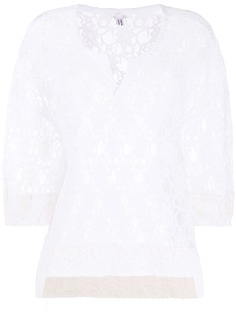 Comme Des Garçons Comme Des Garçons кружевная блузка с цветочным узором