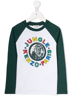 Kenzo Kids топ с рукавами реглан и логотипом