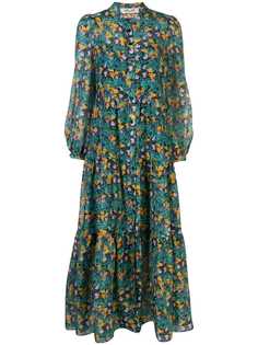 DVF Diane von Furstenberg ярусное платье с цветочным принтом